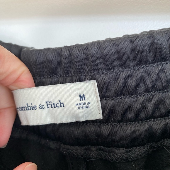 Abercrombie & Fitch Women's Black Fauxleather Joggers - Picture 5 of 6